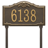 Whitehall Gatewood Standard Lawn 1-Line Personalized Address Plaque - Bronze/Gold