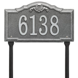 Whitehall Gatewood Standard Lawn 1-Line Personalized Address Plaque - Pewter/Silver