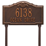 Whitehall Gatewood Standard Lawn 2-Line Personalized Address Plaque - Antique Copper