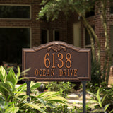 Whitehall Gatewood Standard Lawn 2-Line Personalized Address Plaque - lifestyle