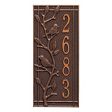 Whitehall Woodridge Vertical Standard Wall 1-Line Personalized Address Plaque - Antique Copper