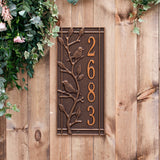 Whitehall Woodridge Vertical Standard Wall 1-Line Personalized Address Plaque - lifestyle