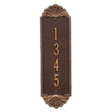 Whitehall Shell Vertical 12 Wall 1-Line Personalized Address Plaque - Antique Copper