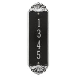 Whitehall Shell Vertical 12 Wall 1-Line Personalized Address Plaque - Black/Silver