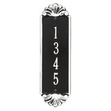 Whitehall Shell Vertical 12 Wall 1-Line Personalized Address Plaque - Black/White