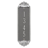 Whitehall Shell Vertical 12 Wall 1-Line Personalized Address Plaque - Pewter/Silver
