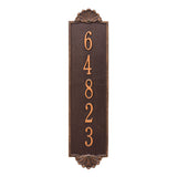 Whitehall Shell Vertical Estate Wall 1-Line Personalized Address Plaque - Antique Copper