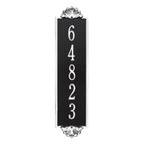 Whitehall Shell Vertical Estate Wall 1-Line Personalized Address Plaque - Black/White