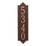 Whitehall Norfolk Vertical Estate Wall 1-Line Personalized Address Plaque - Antique Copper