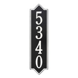 Whitehall Norfolk Vertical Estate Wall 1-Line Personalized Address Plaque - Black/White