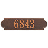 Whitehall Richmond Estate Wall 1-Line Personalized Address Plaque - Antique Copper