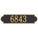 Whitehall Richmond Estate Wall 1-Line Personalized Address Plaque - Black/Gold