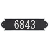 Whitehall Richmond Estate Wall 1-Line Personalized Address Plaque - Black/Silver