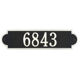 Whitehall Richmond Estate Wall 1-Line Personalized Address Plaque - Black/White