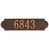 Whitehall Richmond Estate Wall 1-Line Personalized Address Plaque - Oil-Rubbed Bronze