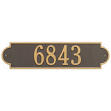 Whitehall Richmond Estate Wall 1-Line Personalized Address Plaque - Bronze/Gold