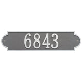 Whitehall Richmond Estate Wall 1-Line Personalized Address Plaque - Pewter/Silver