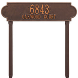 Whitehall Richmond Estate Lawn 2-Line Personalized Address Plaque - Antique Copper
