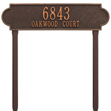 Whitehall Richmond Estate Lawn 2-Line Personalized Address Plaque - Oil-Rubbed Bronze