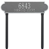 Whitehall Richmond Estate Lawn 2-Line Personalized Address Plaque - Pewter/Silver