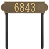 Whitehall Richmond Estate Lawn 1-Line Personalized Address Plaque - Antique Brass