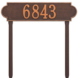 Whitehall Richmond Estate Lawn 1-Line Personalized Address Plaque - Antique Copper