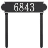 Whitehall Richmond Estate Lawn 1-Line Personalized Address Plaque - Black/Silver