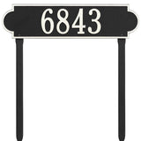 Whitehall Richmond Estate Lawn 1-Line Personalized Address Plaque - Black/White