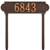 Whitehall Richmond Estate Lawn 1-Line Personalized Address Plaque - Oil-Rubbed Bronze