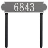 Whitehall Richmond Estate Lawn 1-Line Personalized Address Plaque - Pewter/Silver