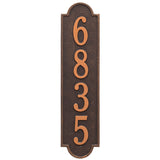 Whitehall Richmond Vertical Estate Wall 1-Line Personalized Address Plaque - Oil-Rubbed Bronze