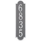 Whitehall Richmond Vertical Estate Wall 1-Line Personalized Address Plaque - Pewter/Silver