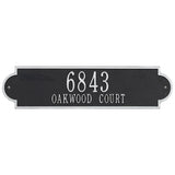 Whitehall Richmond Estate Wall 2-Line Personalized Address Plaque - Black/Silver