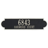 Whitehall Richmond Estate Wall 2-Line Personalized Address Plaque - Black/White
