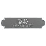 Whitehall Richmond Estate Wall 2-Line Personalized Address Plaque - Pewter/Silver