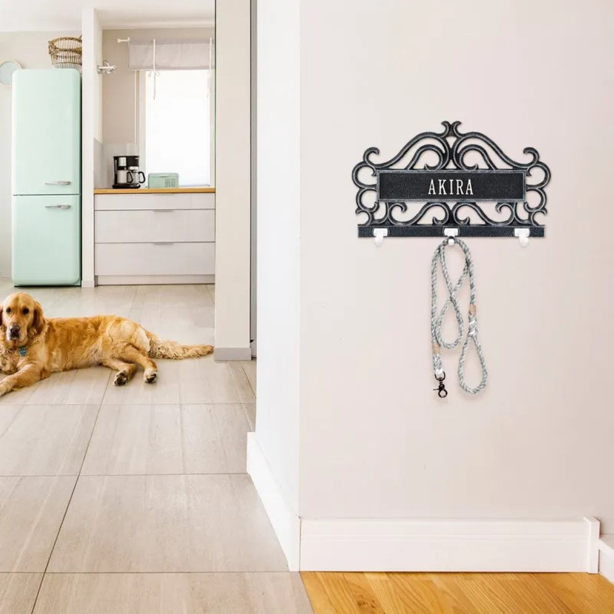 Whitehall Scroll Personalized Pet Leash Hook Plaque