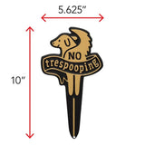 Whitehall No Trespooping Pet Courtesy Lawn Plaque with Stake