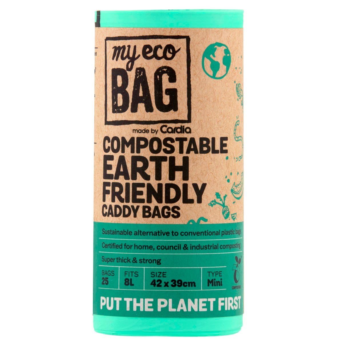 MyEcoWorld® Small 3 Gallon Compostable Food Waste Bags - 1 Box / 25 Count