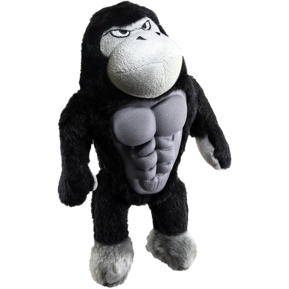 Six-Packers Plush and TPR Squeaky Dog Toy, 12.6" - Ape