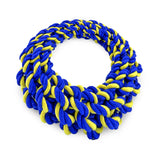 Twisted Chews Cotton Rope Dog Toy - Braided Rope Ring 7"