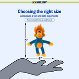 Momo Monkey Plush Squeaky Dog Toy size guide - Tiny Tots 6"