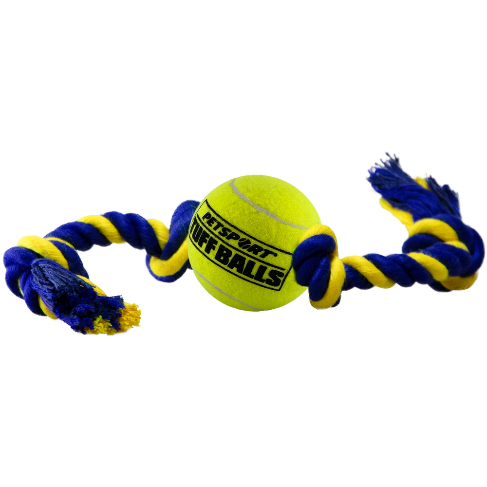 Tuff Ball Tug Rope Dog Toy - 9" Rope and 1.5" Ball