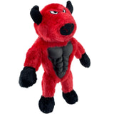 Six-Packers Plush and TPR Squeaky Dog Toy, 12.6" - Bull