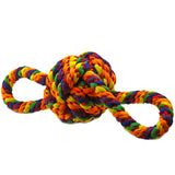Kaleidoscope Rope Dog Toy - Double Handle Knot Ball 14"