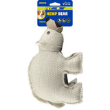 Hemp Canvas Plush Squeaky Dog Toy - Bear 9"