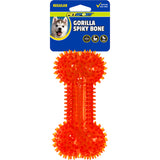 Gorilla Spiky Bone Squeaky Dog Chew Toy - Regular 6.5"