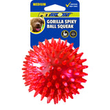 Gorilla Spiky Ball Dog Toy - With Squeaker / Medium 2.8"