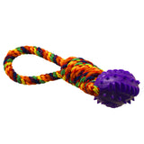 Kaleidoscope Rope Dog Toy - Tuff Tug with TPR Football 15"