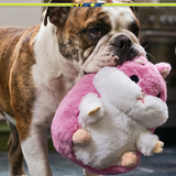Big Fat Hamster Plush Squeaky Dog Toy, 7"