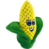 Tiny Tots Small Plush Squeaky Dog Toy - Corn